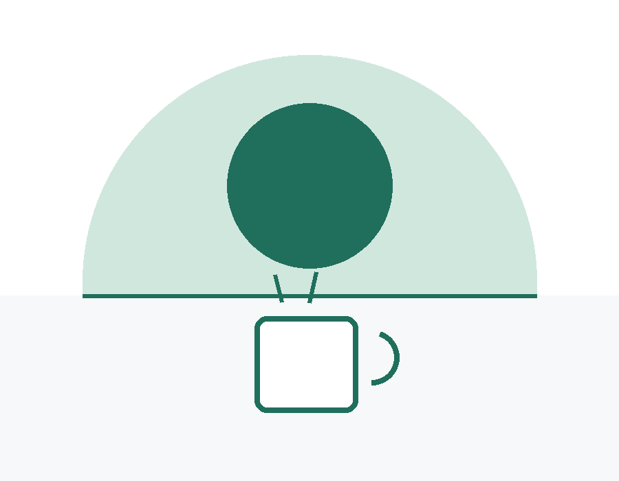 Illustration of a simple morning wellness routine